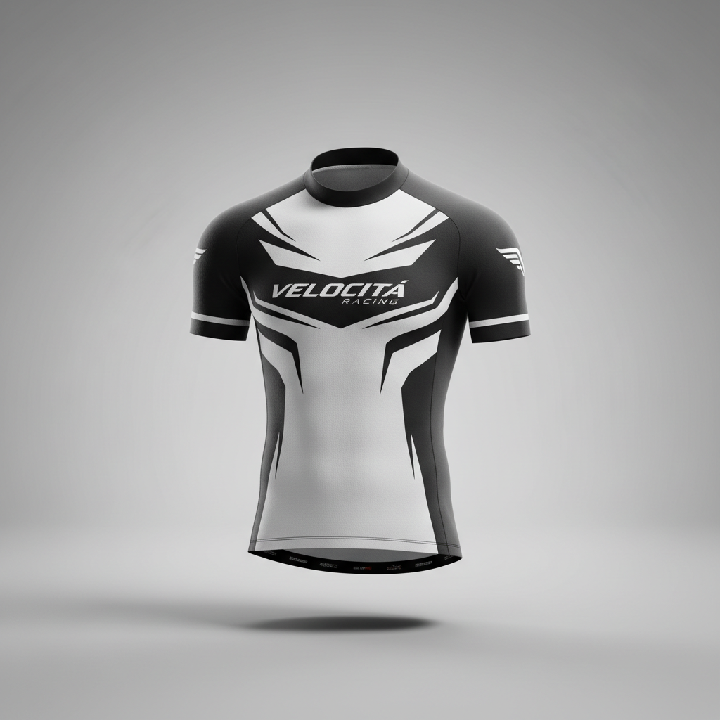 White and black paddock team jersey